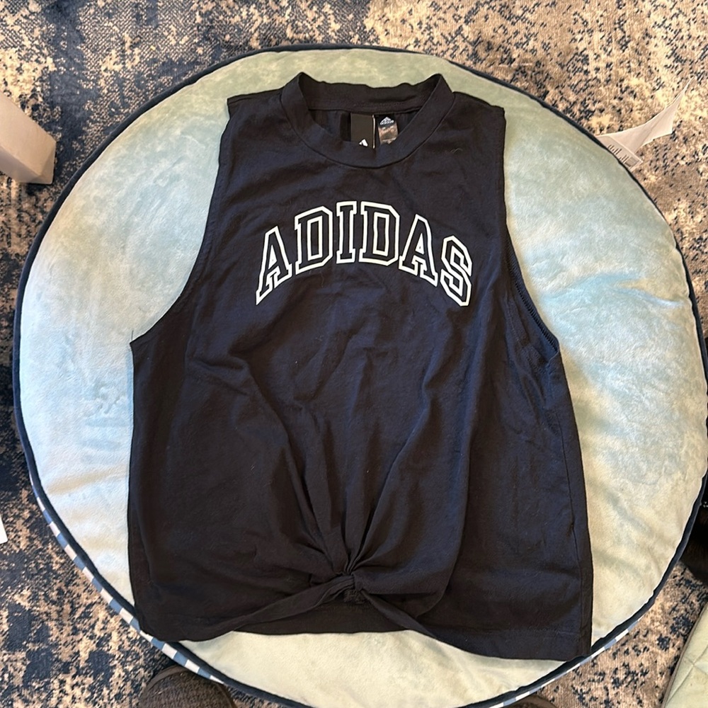 Adidas black workout top